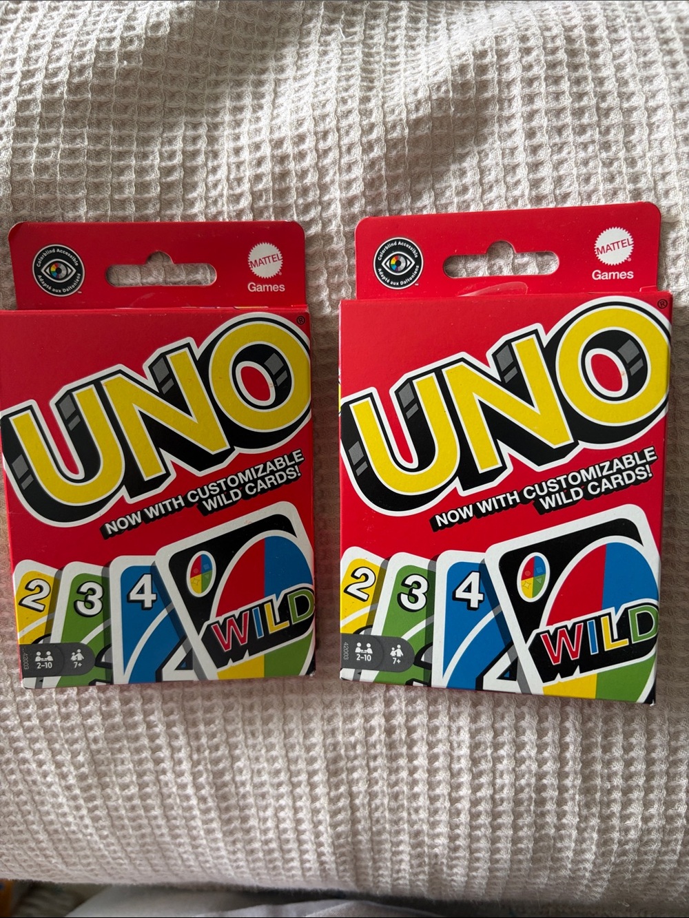 2 Mattel UNO Card Game - Red Packaging